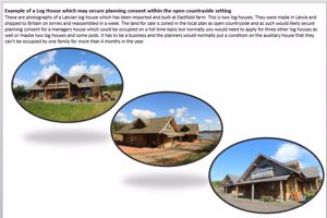 Log Houses at Caldercruix- click for photo gallery